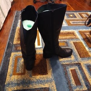 Naturalizer Dev Wide Calf Black Boots 10.5M US